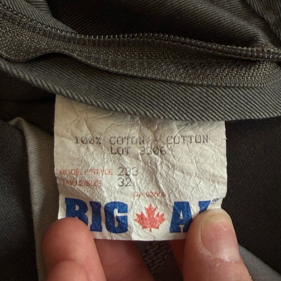 Vintage Big Al Olive Green Cargo Pants Size 32 - Picture 7 of 7